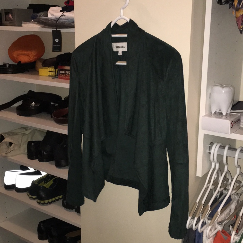 BB Dakota Velvet Green Cardigan
